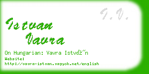 istvan vavra business card